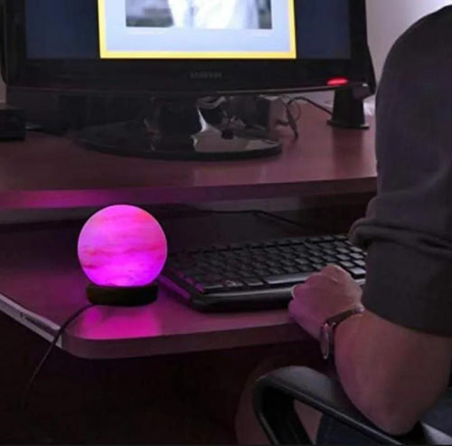7 color changing USB boll Himalayan salt lamp