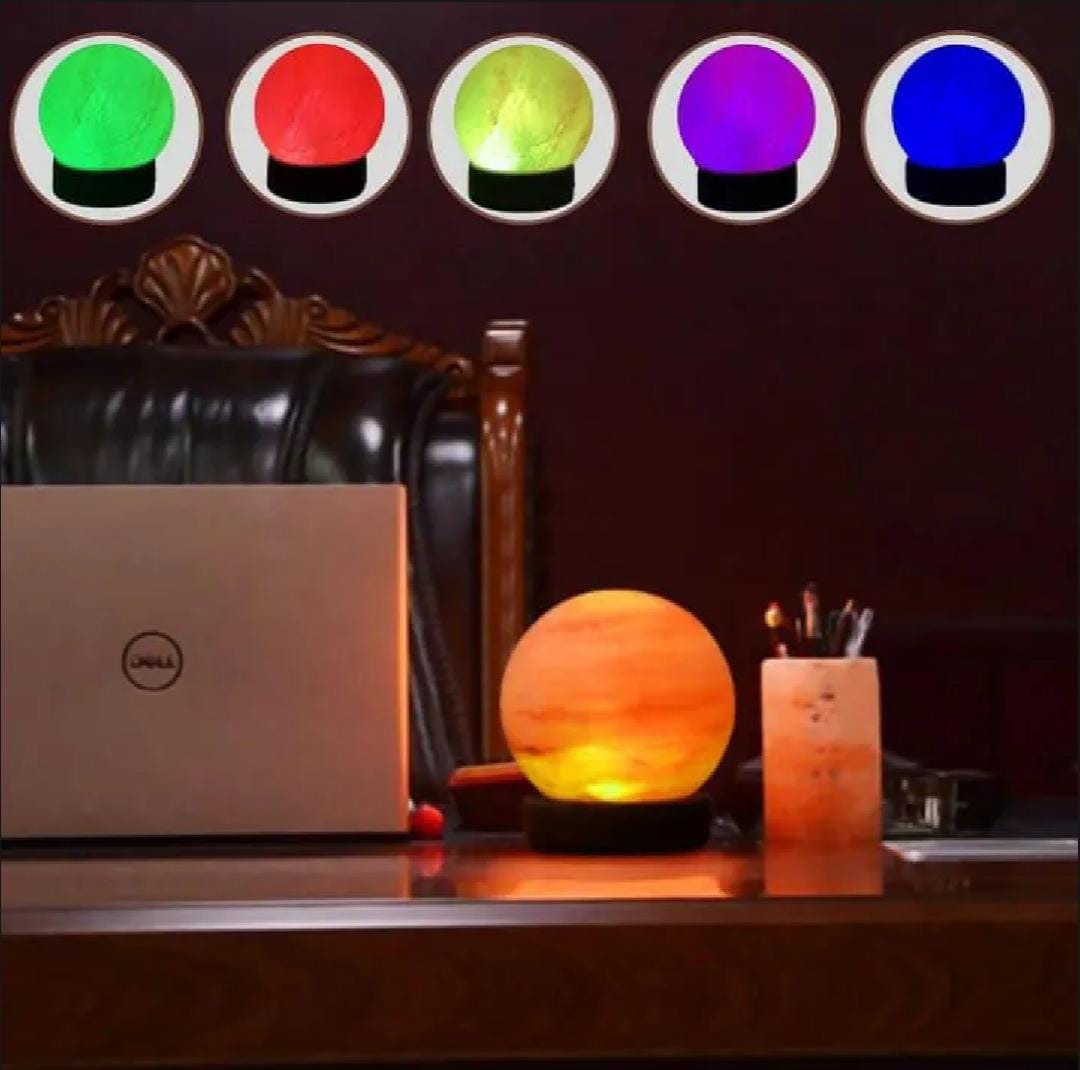 7 color changing USB boll Himalayan salt lamp